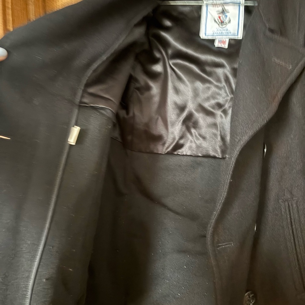 Sterlingwear Anchor Collection Military Navy Wool Blend Peacoat - Picture 6 of 8